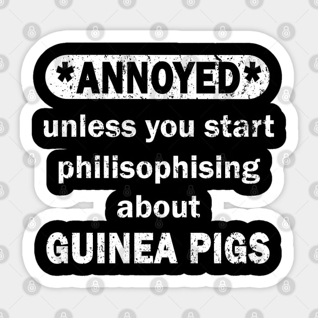 Guinea Pig Species Babies Meditating Saying Sticker by FindYourFavouriteDesign